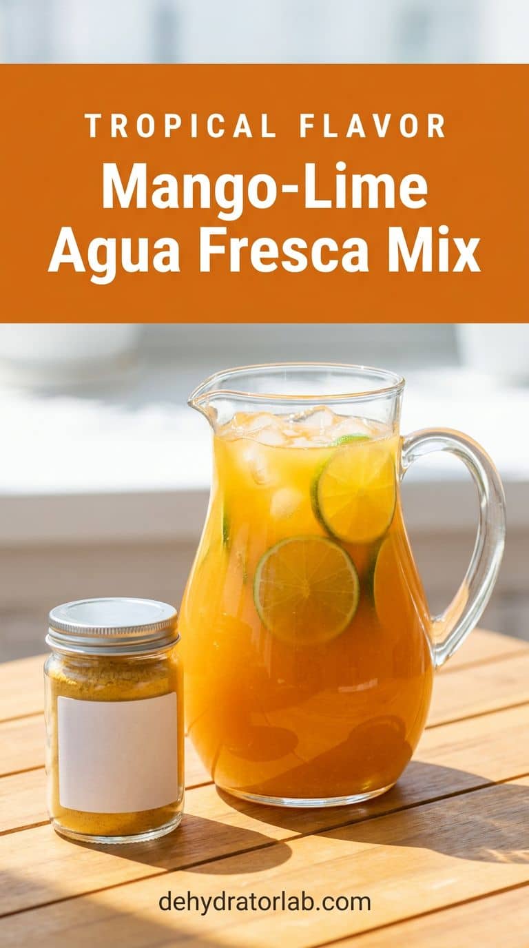 Mango lime agua fresca made from homemade mango powder