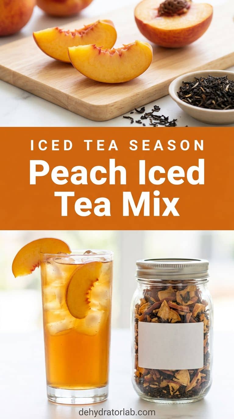 Peach iced tea infusion mix with dried peaches and black tea